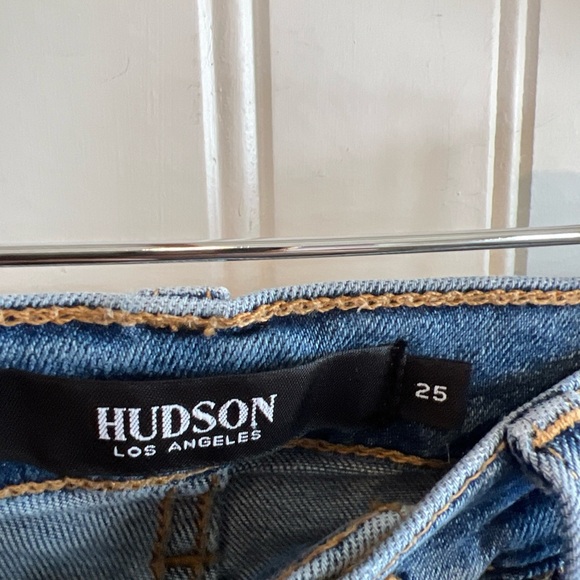 Hudson Jeans Blue Ripped distressed cropped Jeans size 25 - Picture 3 of 8